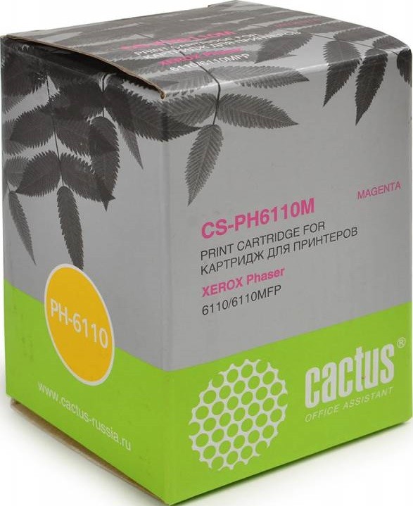 106R01205 Картридж Cactus CS-PH6110M для принтеров Xerox Phaser 6110/6110MFP пурпурный (1 000 стр.)