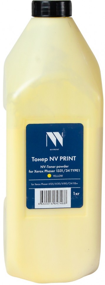 Тонер NV Print NV-XR1331-TYPE1-1KGY для принтеров Xerox Phaser 1331/34 TYPE1 Yellow, 1кг