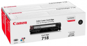 Canon 718Bk 2P 2662B005 оригинальный картридж для принтера Canon LBP-7200, LBP-7660, LBP-7680, MF8330, MF8340, MF8350, MF8360, MF8380 black 2*3400 страниц двойной