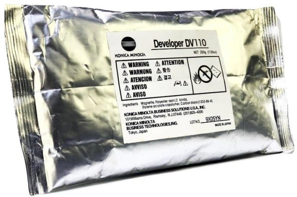 Девелопер Konica-Minolta DV110/ DV-110/ 8936493/ 8936488 оригинальный для Konica-Minolta bizhub 162/ 180/ 210, Minolta DI152/ DI1611/ DI183/ DI2011/ Di2510/ Di3010/ Di3510, чёрный, 40000 стр.