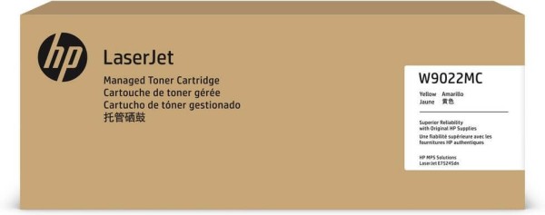Картридж HP W9022MC (658MC) оригинальный для принтера HP Color LaserJet Managed E75245dn, жёлтый, 35000 стр.