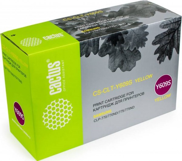 CLT-Y609S Картридж Cactus CS-CLT-Y609S для принтеров Samsung CLP 770/770ND/775/775ND желтый (7 000 стр.)