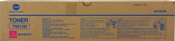 Картридж Konica-Minolta TN-612M (A0VW350) оригинальный для принтера Konica-Minolta bizhub 6501/ 5501, magenta, 25000 стр.