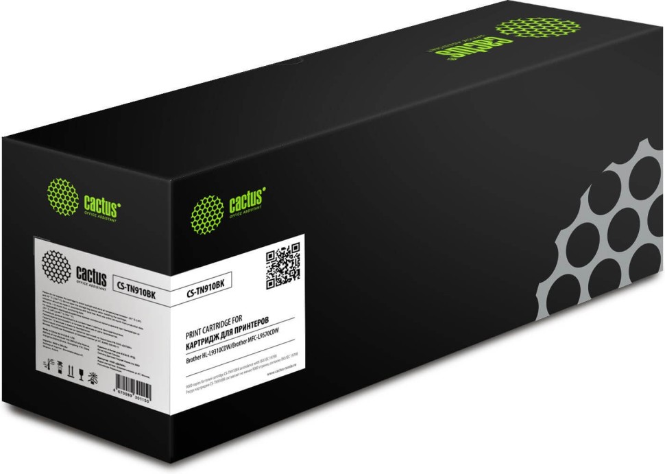 Картридж Cactus TN-910BK (CS-TN910BK) Black для Brother HL-L9310CDW/ MFC-L9570CDW, чёрный, 9000 стр.