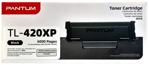 Картридж Pantum TL-420XP замена TL-420X оригинальный для Pantum P3010D/ P3010DW/ P3300D/ P3300DN / P3300DW, увеличенный, 6000 стр.