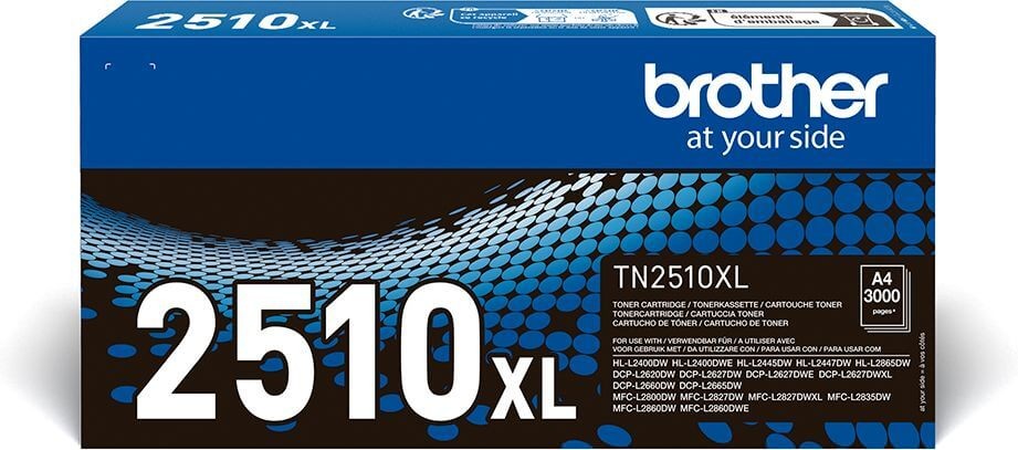 Картридж Brother TN-2510XL (TN2510XL) оригинальный для Brother HL-L2400/ L2445, MFC-L2800/ L2827/ L2835, DCP-L2620/ L2660, увеличенный, 3000 стр.