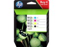 Комплект картриджей HP №912XL (3YP34AE) CMYK оригинальный для HP OfficeJet Pro 8012/ 8013/ 8014/ 8022/ 8023, голубой/ пурпурный/ жёлтый/ чёрный, увеличенный