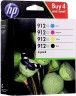 Комплект картриджей HP №912XL (3YP34AE) CMYK оригинальный для HP OfficeJet Pro 8012/ 8013/ 8014/ 8022/ 8023, голубой/ пурпурный/ жёлтый/ чёрный, увеличенный
