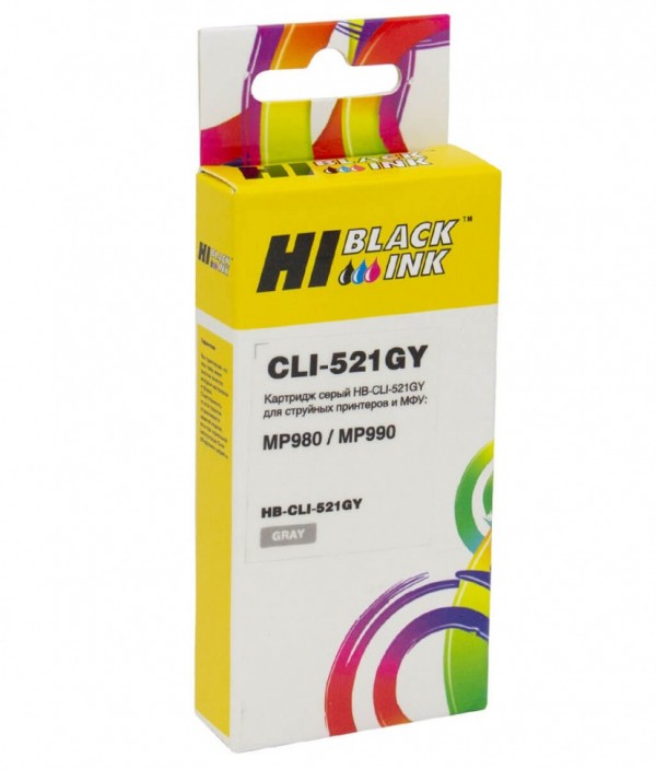 Картридж Hi-Black (Hi-CLI-521GY) для Canon PIXMA MP980/ 990, Gray