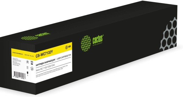 Картридж Cactus 006R01271 (CS-WC7132Y) Yellow для Xerox WorkCentre 7132/ 7232/ 7242, жёлтый, 8000 стр.