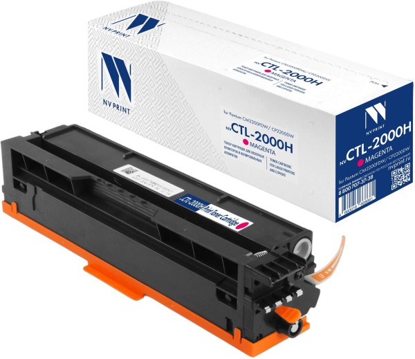 Картридж NV Print NV-CTL-2000HM Magenta для Pantum CP2200DW/ CP2200DN/ CM2200FDW/ CM2200FDN, пурпурный, 3500 стр.