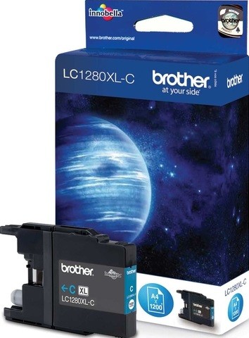 Картридж Brother LC-1280XLC (LC1280XLC) оригинальный для Brother MFC-J6510/ MFC-J6910DW, голубой, 1200 стр.