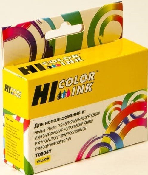 Картридж Hi-Black (HB-T0804) для Epson Stylus Photo P50/ PX660/ 700W/ 800FW/ R265, Y