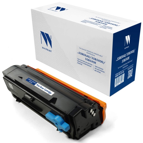 Картридж NV Print (NV-55B0XA0/55B5X00/55B5X0E) для Lexmark MS431dn/ MX431adn/ MX432adw, чёрный, увеличенный, 20000 стр.