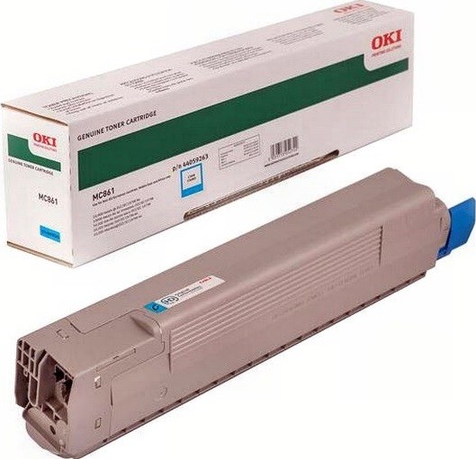 Картридж OKI (44059263) оригинальный для принтера OKI MC851/ MC861, голубой, 10000 стр.