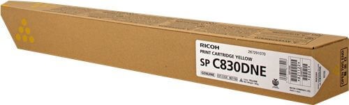 Картридж Ricoh SP C830DNE (821186) оригинальный для Ricoh Aficio SP C830DN/ C831DN, желтый, 25000 стр.
