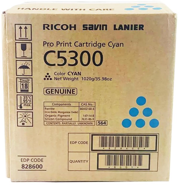 Картридж Ricoh C5300 (828604) оригинальный для Ricoh Pro C5300S/ C5310S, голубой, 29000 стр.