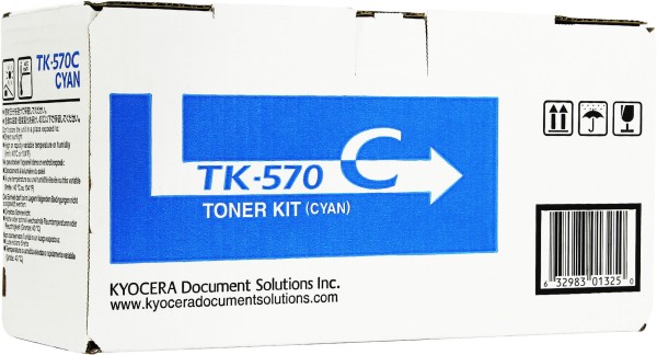 Картридж Kyocera TK-570C (1T02HGCEU0) Cyan оригинальный для Kyocera FS-C5400DN, ECOSYS P7035CDN, голубой, 12000 страниц
