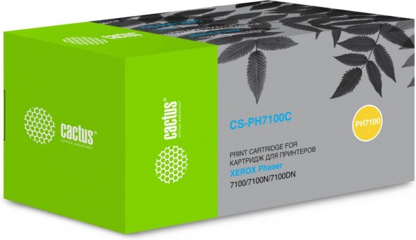106R02607 Картридж Cactus CS-PH7100M для принтеров Xerox Phaser 7100/7100N/7100DN пурпурный (4 500 стр.)