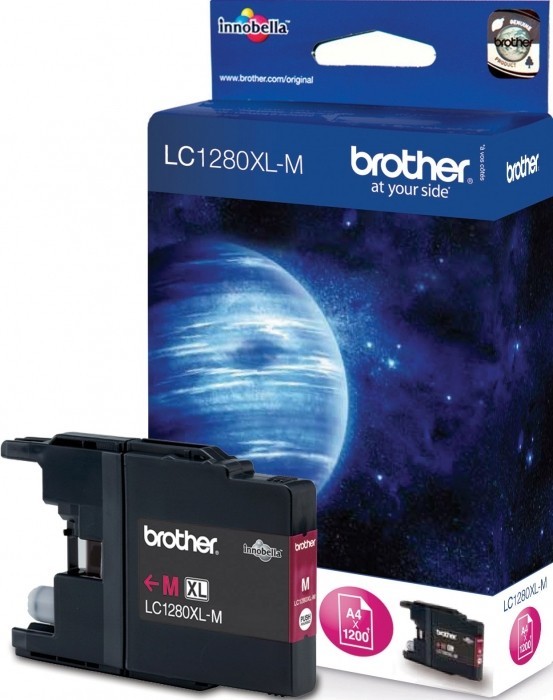 Картридж Brother LC-1280XLM (LC1280XLM) оригинальный для Brother MFC-J6510/ MFC-J6910DW, пурпурный, 1200 стр.