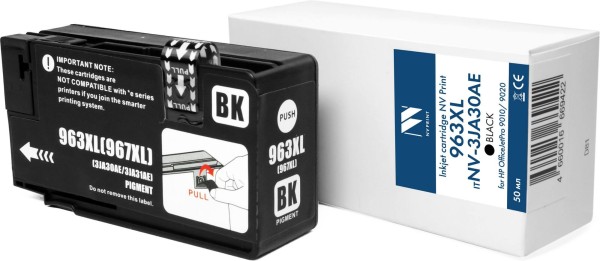 Картридж NV Print №963XL (NV-3JA30AE) Black для HP OfficeJet Pro 9010/ 9020, чёрный, 50мл