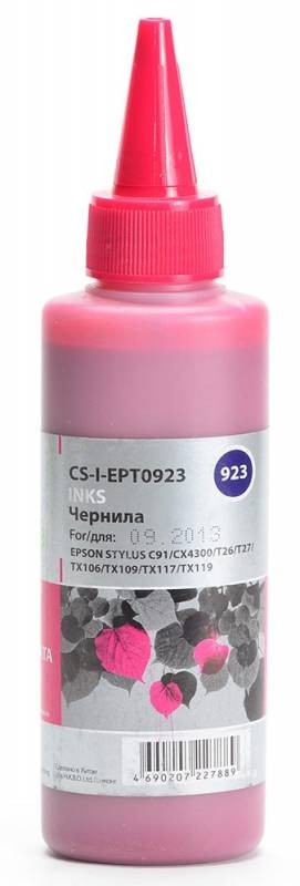 Чернила Cactus CS-I-EPT0923 для принтеров Epson St C91/ CX4300/ T26/ T27/ TX106/ TX109, пурпурный 100мл