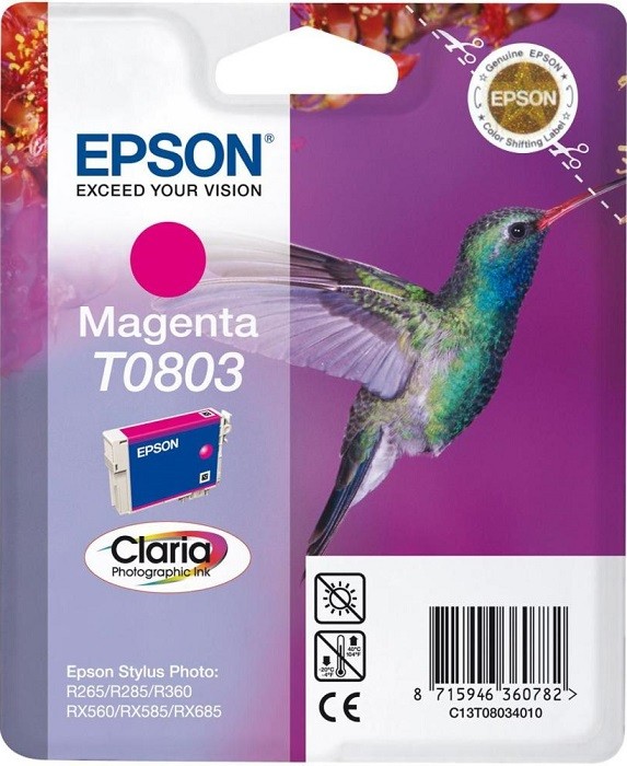 C13T08034011 / C13T08034010 Картридж Epson T0803 пурпурный, стандартной емкости P50/PX660 (cons ink)
