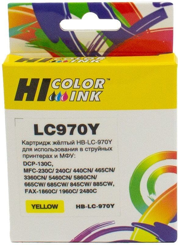 Картридж Hi-Black (HB-LC-970Y) для Brother MFC-260c/235c/DCP-150c/135c, Yellow