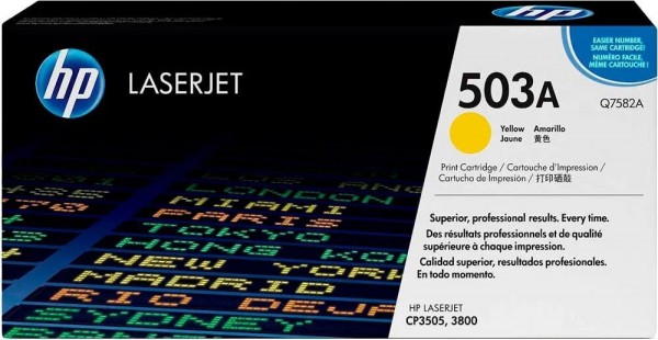 Картридж HP Q7582A (503A) оригинальный для принтера HP Color LaserJet 3800/ CP3505 yellow, 6000 страниц