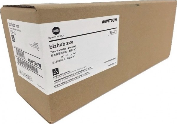 Картридж Konica-Minolta TNP-43 (A6WT00W) оригинальный для принтера Konica-Minolta bizhub 3320, чёрный, 10000 стр.