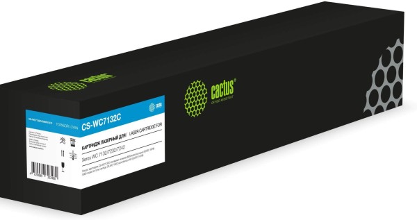 Картридж Cactus 006R01273 (CS-WC7132C) Cyan для Xerox WorkCentre 7132/ 7232/ 7242, голубой, 8000 стр.