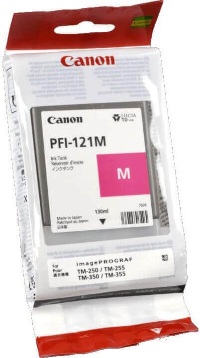 Картридж Canon PFI-121M 6267C001 оригинальный для Canon ImagePrograf TM-250/ TM-255/ TM-350/ TM-355, пурпурный (magenta), 130мл