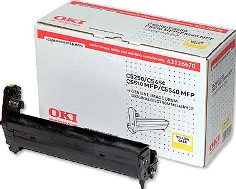 Фотобарабан OKI (42126670) оригинальный для принтера OKI C5250/ C5450/ C5510MFP/ C5540MFP, жёлтый, 17000 стр.