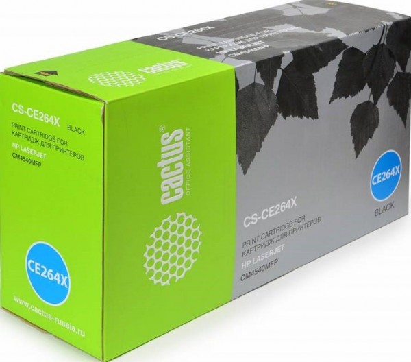 Картридж Cactus CE264XV (CS-CE264XR) для принтеров HP Color LaserJet CM4540 черный 17000 страниц