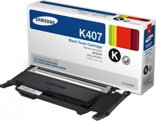 Картридж Samsung CLT-K407S (SU132A) оригинальный для принтера Samsung CLP-320/ 320N/ 325 черный,(1500 стр.)