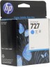 Картридж HP №727 (B3P13A) оригинальный для HP DesignJet T1500/ T1530/ T2500/ T2530/ T3500/ T920/ T930, голубой, 40мл