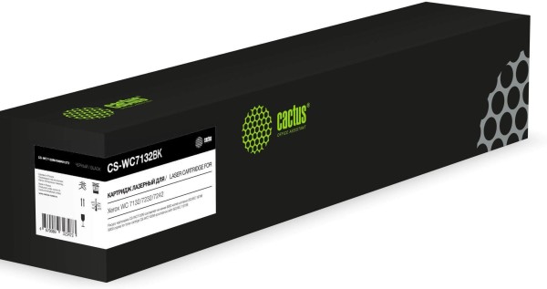 Картридж Cactus 006R01319 (CS-WC7132BK) Black для Xerox WorkCentre 7132/ 7232/ 7242, чёрный, 24000 стр.