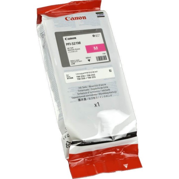Картридж Canon PFI-321M 6269C001 оригинальный для Canon ImagePrograf TM-250/ TM-255/ TM-350/ TM-355, пурпурный (magenta), 300мл