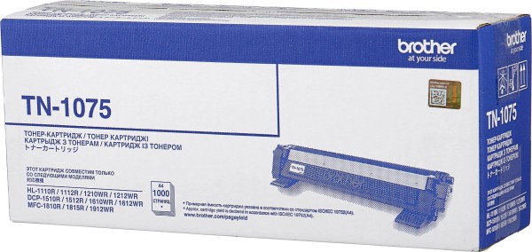 Картридж Brother TN-1075 (TN1075) оригинальный для Brother HL-1012/ 1110/ 1112/ DCP-1510/ 1512/ MFC-1810/ 1815 black (1 000 стр.)