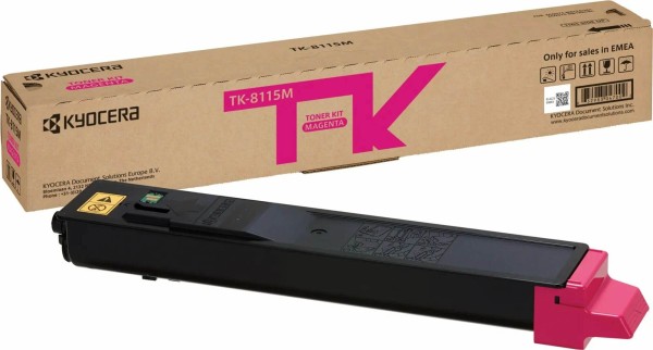 Картридж Kyocera TK-8115M (1T02P3BNL0) Magenta оригинальный для Kyocera Ecosys M8124cidn/ M8130cidn, пурпурный, 6000 страниц