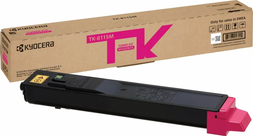 Картридж Kyocera TK-8115M (1T02P3BNL0) Magenta оригинальный для Kyocera Ecosys M8124cidn/ M8130cidn, пурпурный, 6000 страниц