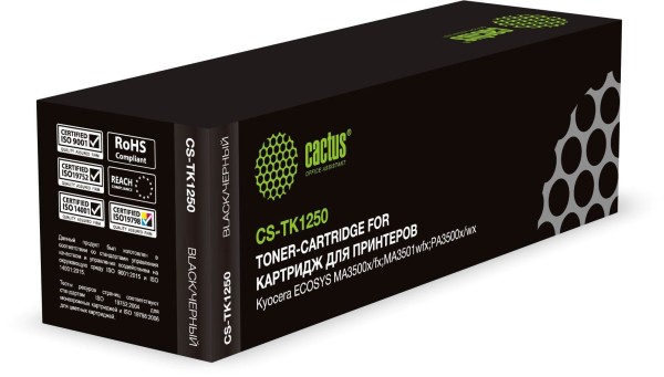 Картридж Cactus TK-1250 (CS-TK1250) для Kyocera ECOSYS PA3500x/ PA3500wx/ MA3500x/ MA3500fx/ MA3501wifx, 3000 стр.
