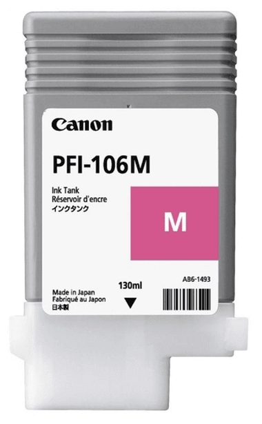 Картридж оригинальный Canon PFI-106M 6623B001 для принтера Canon iPF6300S/ 6400/ 6450, пурпурный, 130 мл
