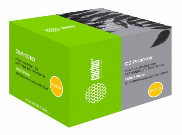 Картридж лазерный Cactus CS-PH3010XW черный для Xerox Phaser 3010, WorkCentre 3045  (2300 стр.)