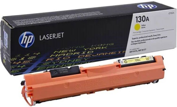 Картридж HP CF352A (130A) оригинальный для принтера HP Color LaserJet PRO MFP M153/ M176/ M177 Yellow, 1000 страниц