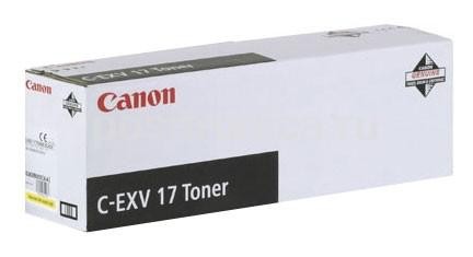 Canon C-EXV17Y 0259B002 Тонер для копиров для iRC4080i/4580i, Желтый, 30 000 стр.