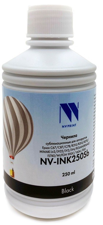 Чернила NV Print INK250 Black Sb сублимационные для принтеров Epson C67/ C78/ C87/ R210/ R270/ R310 (250ml)