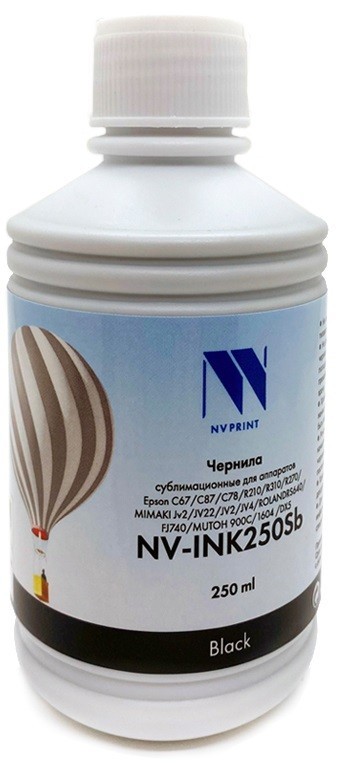 Чернила NV Print INK250 Black Sb сублимационные для принтеров Epson C67/ C78/ C87/ R210/ R270/ R310 (250ml)