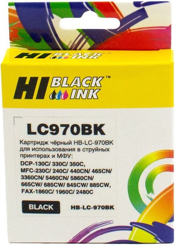 Картридж Hi-Black (HB-LC-970Bk) для Brother MFC-260c/235c/DCP-150c/135c, Black