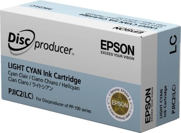 Картридж Epson C13S020448/ S020448 PJIC2(LC) Light Cyan оригинальный для Epson Discproducer PP-50/ PP-100, светло-голубой, 31,5мл., 1000 стр.